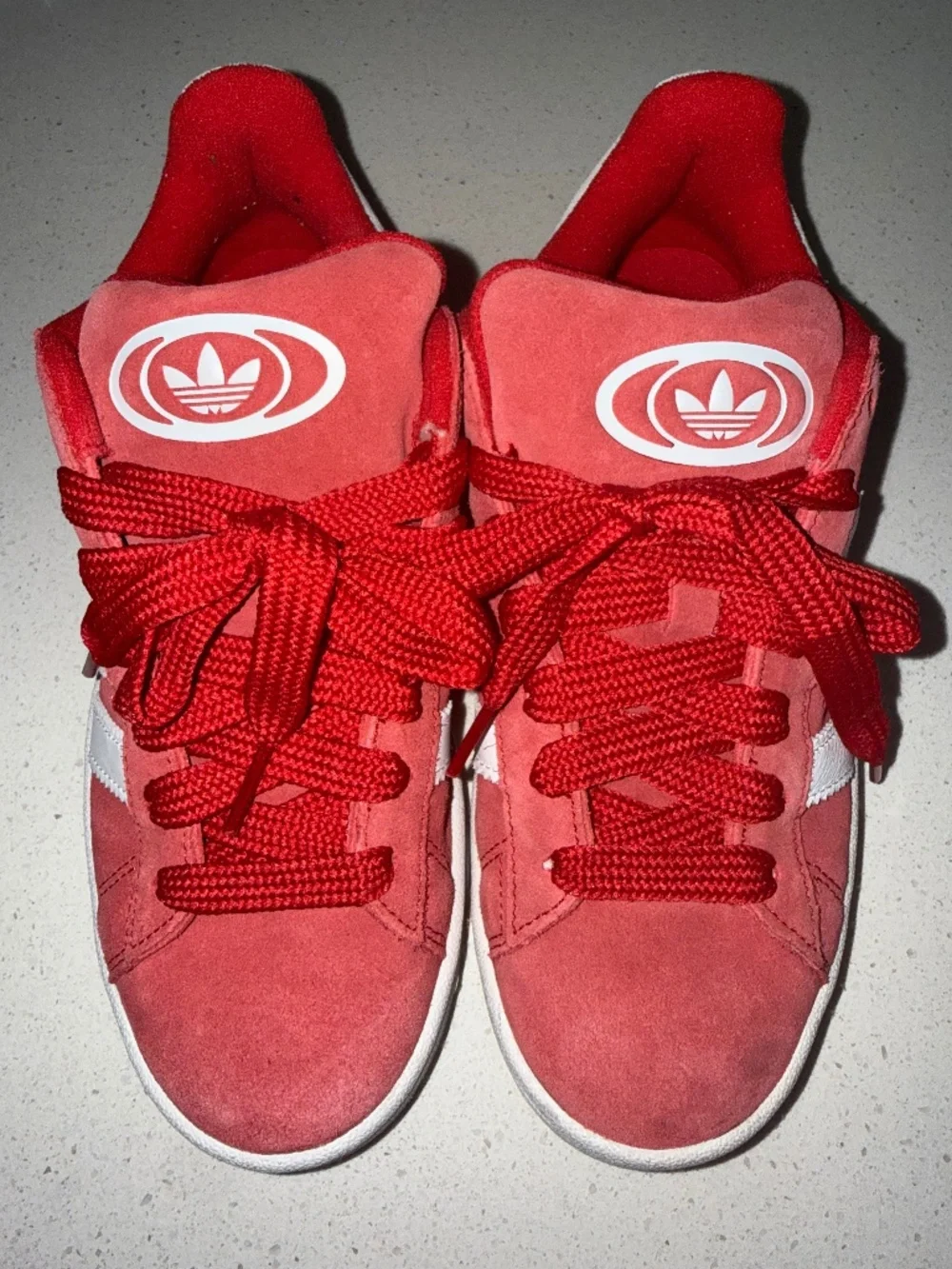 LIKE NEW** Red Adidas Campus Sneakers kids 5.5/womens 7!